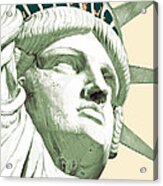 Statue Liberty - Pop Stylised Art Poster #2 Acrylic Print