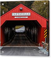 Taftsville Covered Bridge Vermont 2 Acrylic Print