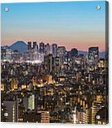 Tokyo City At Twilight #2 Acrylic Print