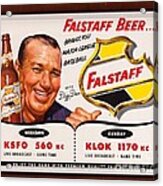 Vintage Falstaff Beer Poster #2 Acrylic Print