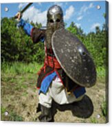 Mongol Horde Warrior In Armour, Holding #20 Acrylic Print