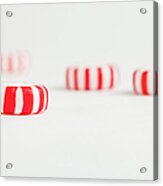 Red And White Candy Canes, Studio Shot #3 Acrylic Print