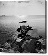 Sunrays Scattered By Clouds Over Trieste Bay #3 Acrylic Print