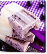 Vanilla And Blueberry Popsicles #3 Acrylic Print