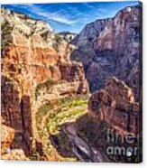 Zion National Park From The Track To Angels Landing Utah #3 Acrylic Print
