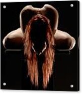 3977 Redhead Nude In Prayer Acrylic Print