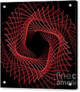 3d Spirograph Red Acrylic Print