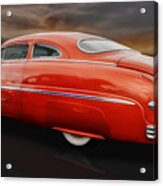 1950 Mercury Sedan With Flames Acrylic Print