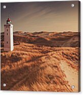 Lighthouse In The Dunes #4 Acrylic Print