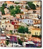 Molyvos Town In Lesvos Island #10 Acrylic Print