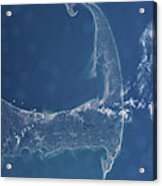 Satellite View Of Cape Cod National Acrylic Print