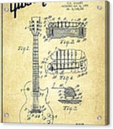 Mccarty Gibson Les Paul Guitar Patent Drawing From 1955 - Vintage Acrylic Print