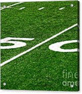 50 Yard Line On Football Field Acrylic Print