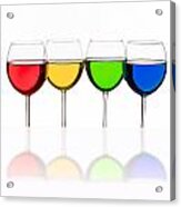 Colorful Wine Glasses #7 Acrylic Print