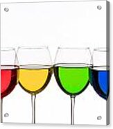 Colorful Wine Glasses Acrylic Print