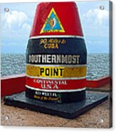 Southernmost Point Key West - 90 Miles To Cuba Acrylic Print