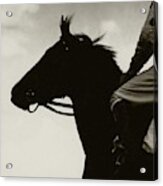A Black Racehorse Acrylic Print