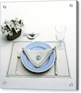 A Blue Table Setting Acrylic Print
