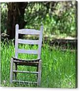 A Chair In The Grass Acrylic Print