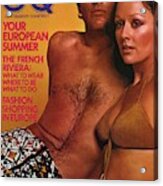 A Gq Cover Of A Couple In Bathing Suits Acrylic Print