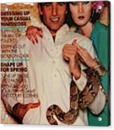 A Gq Cover Of A Couple With A Snake Acrylic Print