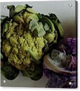 A Group Of Cauliflower Heads Acrylic Print