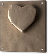 A Heart Shaped Object Wrapped In Brown Canvas Print / Canvas Art by Larry  Washburn 