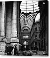 A Horse And Cart By The Galleria Umberto Acrylic Print