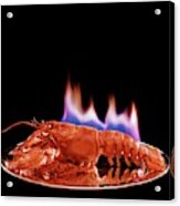 A Plate Of Lobster Flambe Acrylic Print