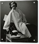 A Portrait Of Katharine Hepburn Wearing A Clare Acrylic Print