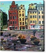 A Rainy Day In Gamla Stan Stockholm Acrylic Print