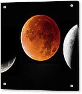 A Total Lunar Eclipse Spawns Blood Acrylic Print