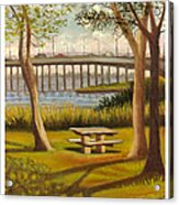 A View Of Crossbay Bridge Acrylic Print