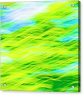 Abstract Natural Pattern In Green Acrylic Print