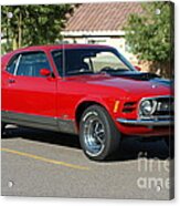 Action Photo Original Prints Vintage Muscle Cars 1970 Ford Mustang Acrylic Print