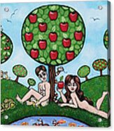 Adam And Eve The Naked Truth Acrylic Print