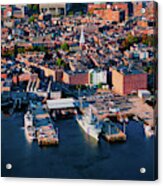 Aerial Morning View Of Boston Acrylic Print