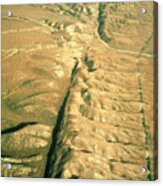 Aerial Photo Of The San Andreas Fault Acrylic Print