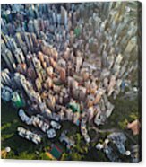 Aerial Scene Of Hong Kong Acrylic Print