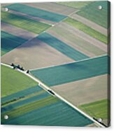 Aerial View Of Agricultural Landscape Acrylic Print