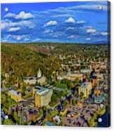 Aerial View Of Cityscape, Montpelier Acrylic Print