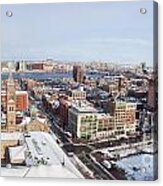 Aerial View Of Copley Square Back Bay And Charles River Acrylic Print