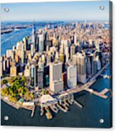 Aerial View Of Lower Manhattan. New York Acrylic Print