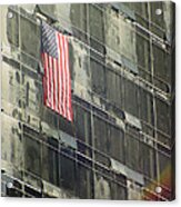 After Sep. 11 Flag On Millennium Hotel Acrylic Print