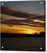 Air Brushed River Sunset Acrylic Print