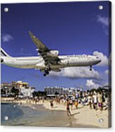 Air France St. Maarten Landing Acrylic Print