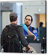 Airport Security Check Acrylic Print