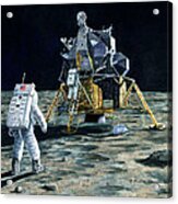 Aldrin Joins Armstrong Acrylic Print
