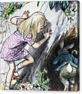 Alice In Wonderland Chasing The White Rabbit Acrylic Print