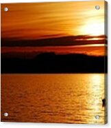 Alone - Great Salt Lake Sunset Acrylic Print